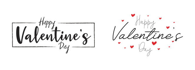 Happy Valentine's Day Hand Lettered Messages
