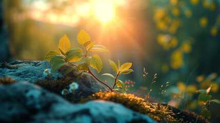 autumn leaves in the forest