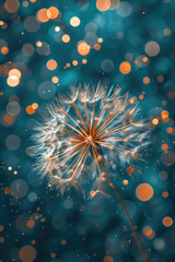 Obraz premium Blue and gold Abstract background and bokeh