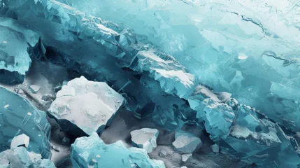 Photo sur Plexiglas Vert bleu Glacial Preservation: Frozen Landscapes and conceptual metaphors of Frozen Landscapes