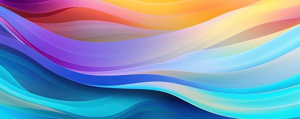 Abstract background made of multi-colored thin transparent fabric arranged in the form of waves and creating a mesmerizing and attractive design