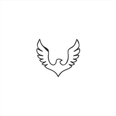 Illustration vector graphic of eagle icon