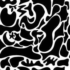 black free form iseamless pattern vector