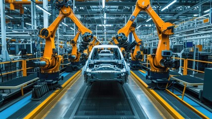 Intelligent applications and process automation in car production at an automobile plant