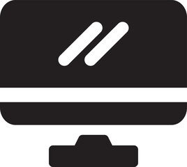 Rounded Filled TV Icon