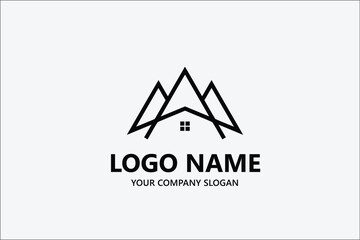Fototapeta premium Mountain real estate logo vector