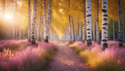 Birch forest, pathway, photography backdrop, wedding backdrop, maternity backdrop