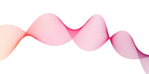 Seamless wave pattern of pink colored stripes.,Vector illustration. Banner, poster waves design.Vector high solution illustration background.Wave with lines created using blend tool.Curved wavy line,	