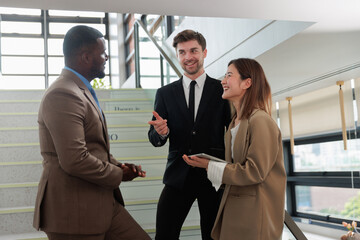 Business executives meeting at a networking event