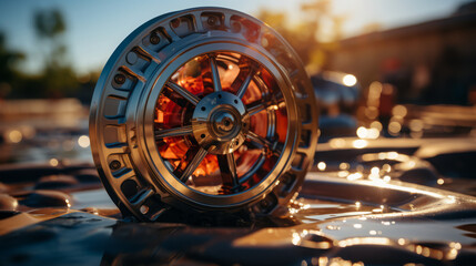 Retro Wheels: Exploring the Vintage Industrial Era of Antique Steam-Powered Locomotives and Rusty Machinery, generative AI