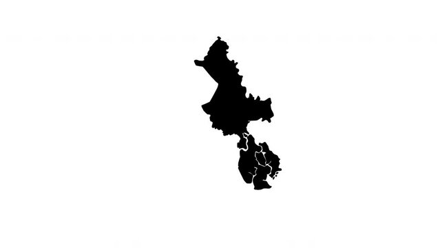 Animated video of Ho Chi Minh map in Vietnam