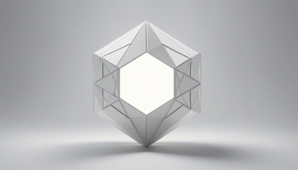 Abstract 3d render, light design with geometric shapes