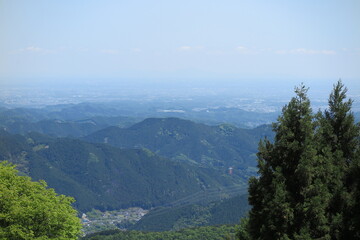 Obraz premium 御嶽山の山頂から見た快晴の山々の景色13