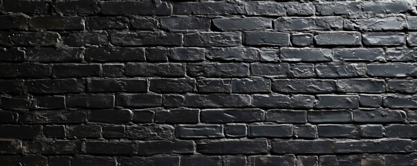 Brick Wall: Abstract Black Background