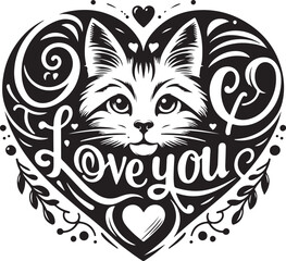 The Best Love you Cat Typography, Vector, Typography, Calliography, T-shirt Design .