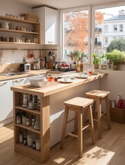 kitchen dinning room table chair UHD Wallpaper