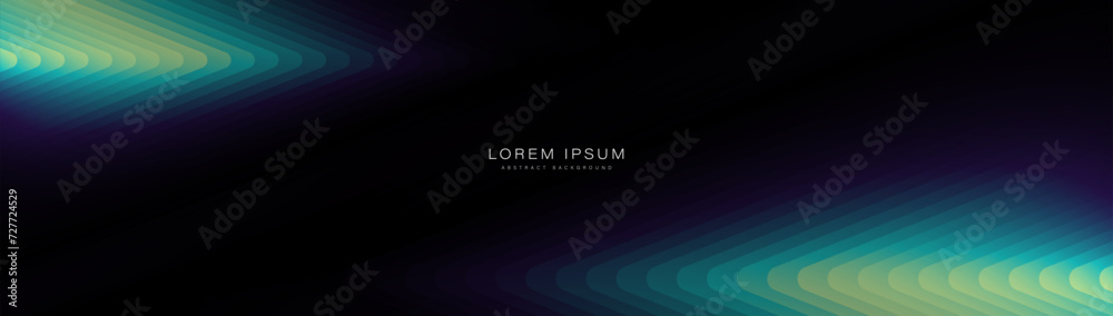 Aufkleber Abstract background with glowing geometric triangular lines. Modern minimal trendy shiny blue lines pattern. Vector illustration