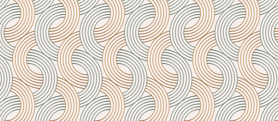 Abstract geometric wave spiral retro pattern background. Traditional wave pattern