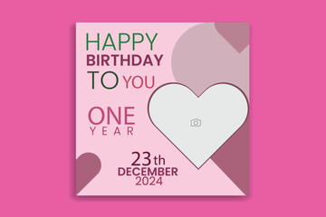Birthday social media post , birthday banner design
