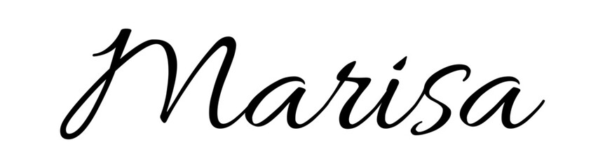 Marisa - black color - name written - ideal for websites,, presentations, greetings, banners, cards, books, t-shirt, sweatshirt, prints, cricut, silhouette, sublimation	