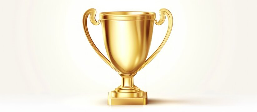 Golden trophy cup victory winning symbol for sports tournament. Generated AI image