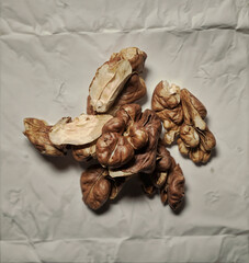 walnuts on white backgroud