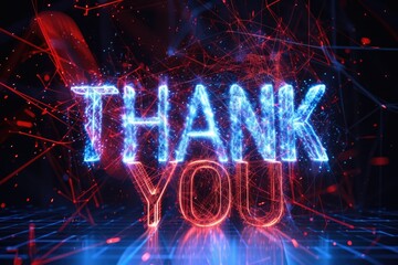 Letters THANK YOU . Neon colors           