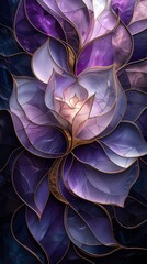 Stained glass window background with colorful Flower  abstract.