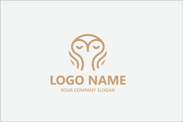 Obraz premium Owl vector log design template 