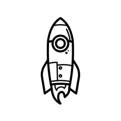 space rocket - vector icon