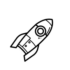 space rocket - vector icon