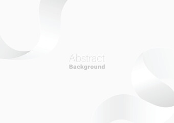 white swirling ribbon and abstract grey background design template for banner poster flyer