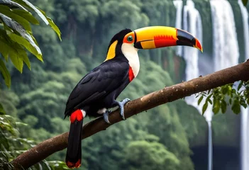 Fototapete Rund toucan on a branch © rabia
