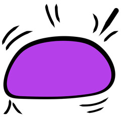 bubble speech element purple template