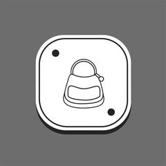 Bag icon line in flat. Stock vector.