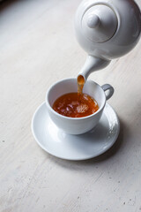 Hot Honey Winter Tea Drinking