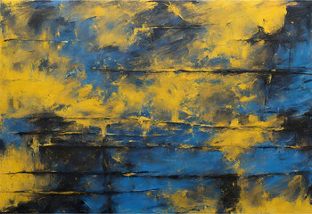 yellow and blue abstract 