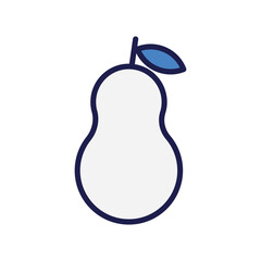 pear  icon with white background vector stock illustration