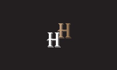HH, H , HH  Abstract Letters Logo Monogram	