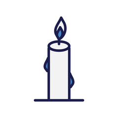 candle icon with white background vector stock illustration