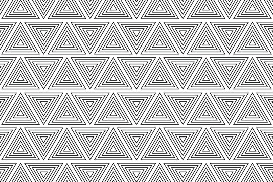 Black and white triangles background