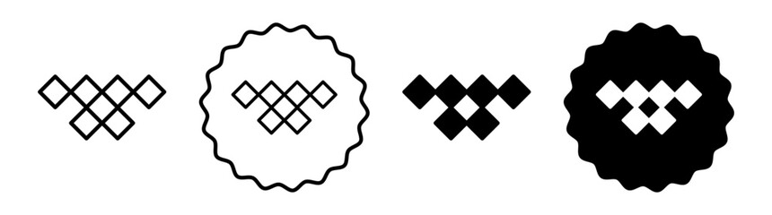 Tidal set in black and white color. Tidal simple flat icon vector