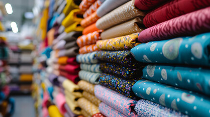 colorful fabrics for sale in market