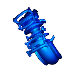 Metal abstract shape, 3d render © neurostructure