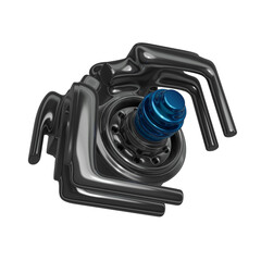 Metal abstract shape, 3d render © neurostructure