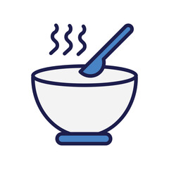 soup icon with white background vector stock illustration