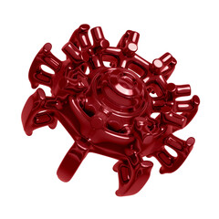 Metal abstract shape, 3d render © neurostructure