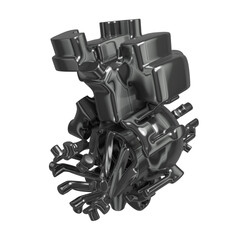 Metal abstract shape, 3d render © neurostructure