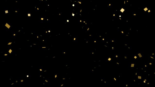 Golden confetti with alpha channel. ProRes4444 #03