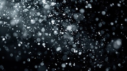 Snow falling down isolated